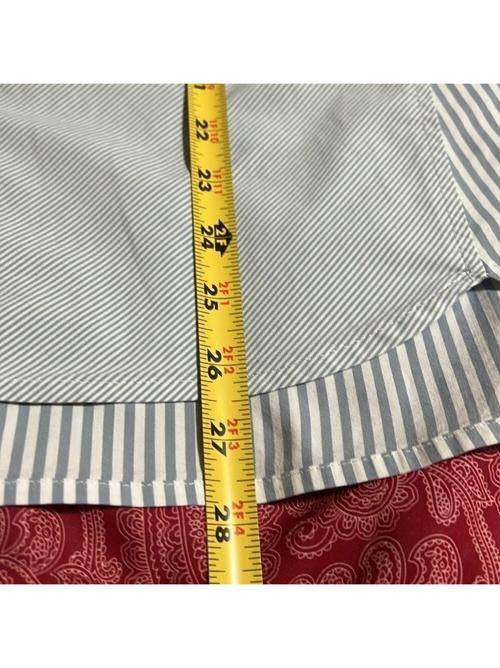 J.JILL classic button up tunic. Gray /white stripe. Size medium. - Picture 9 of 9